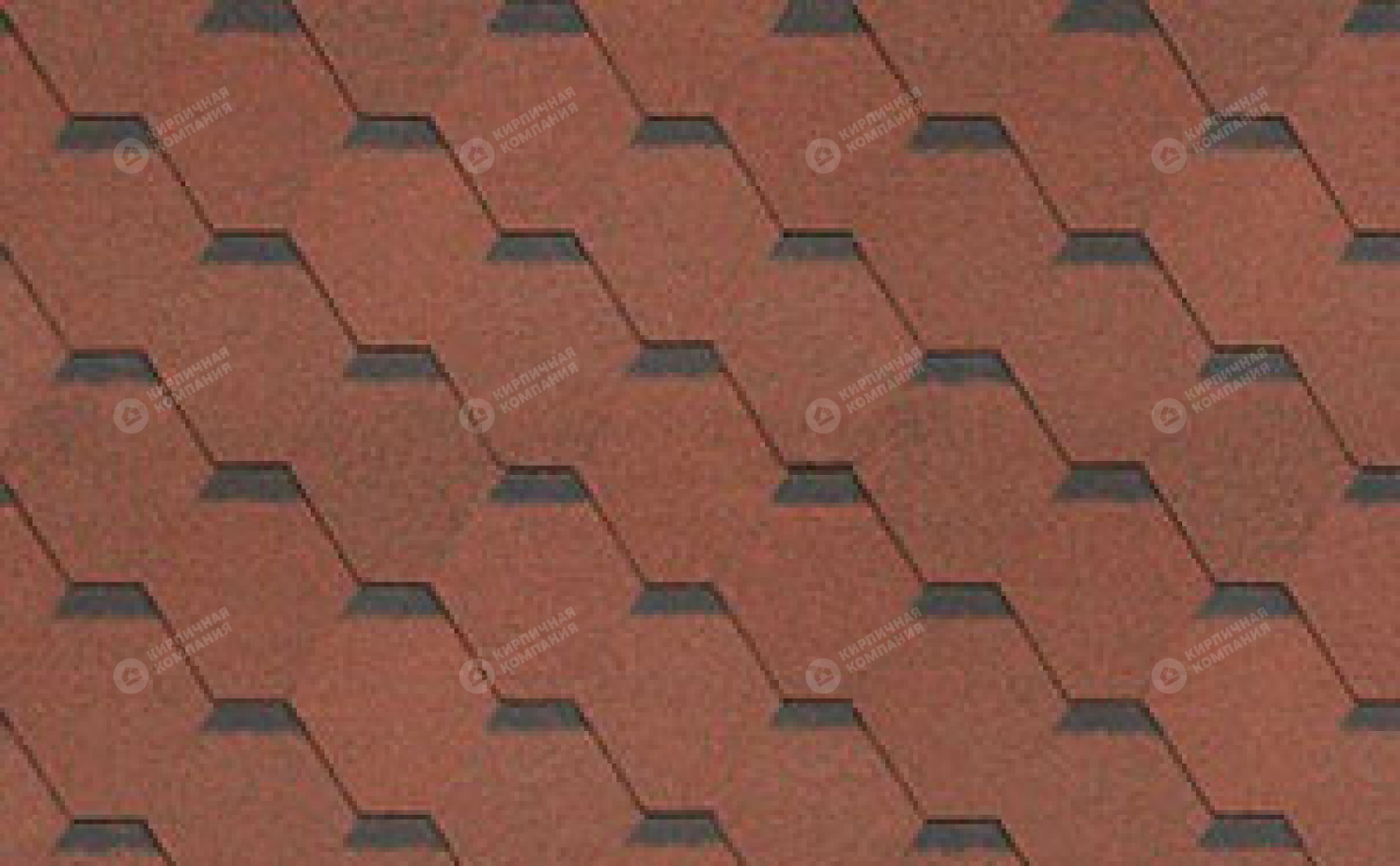 Гибкая черепица Шинглас серия Классик Соната цвет Красный