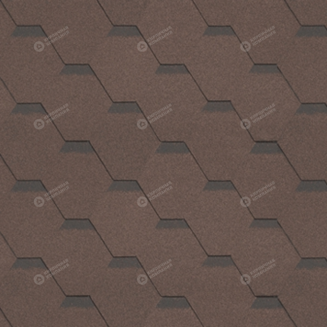 Гибкая черепица Шинглас серия Ультра Самба цвет Коричневый