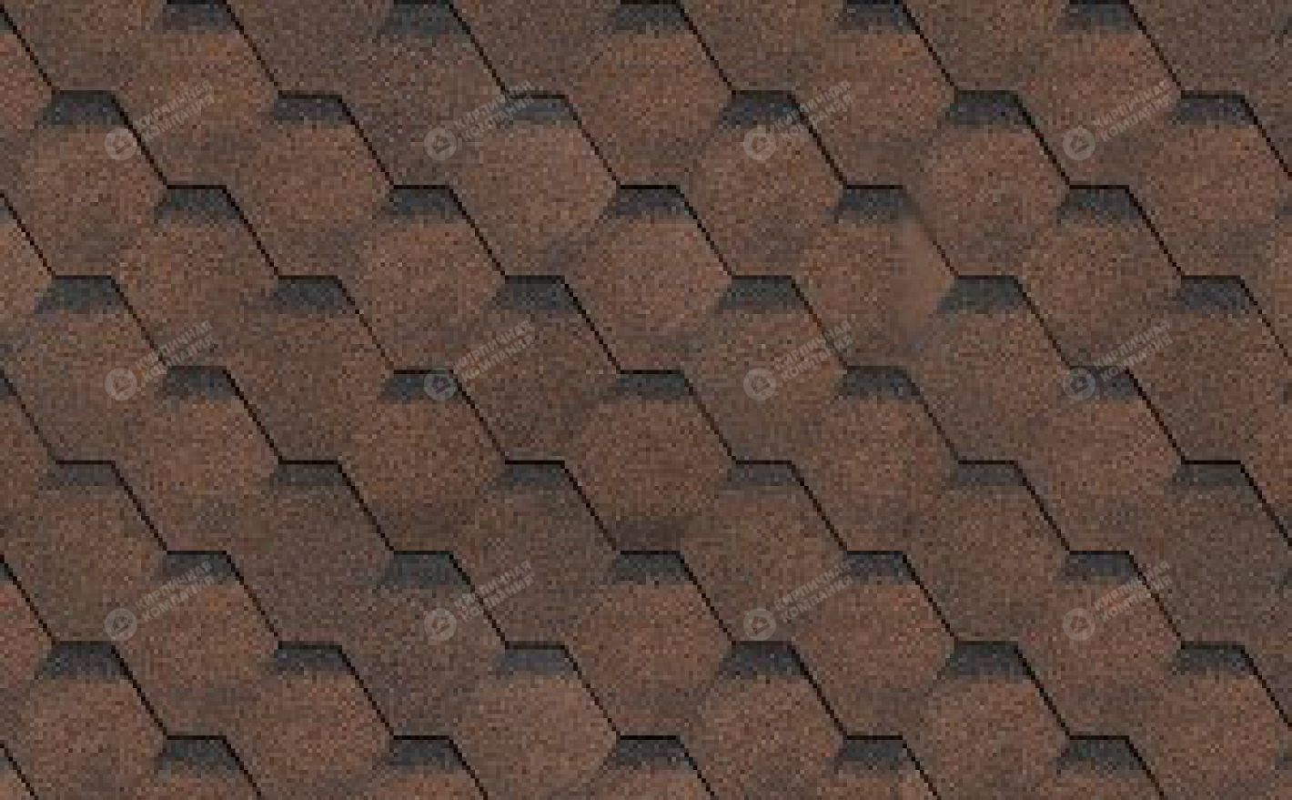 Гибкая черепица Шинглас серия Финская черепица цвет Коричневый