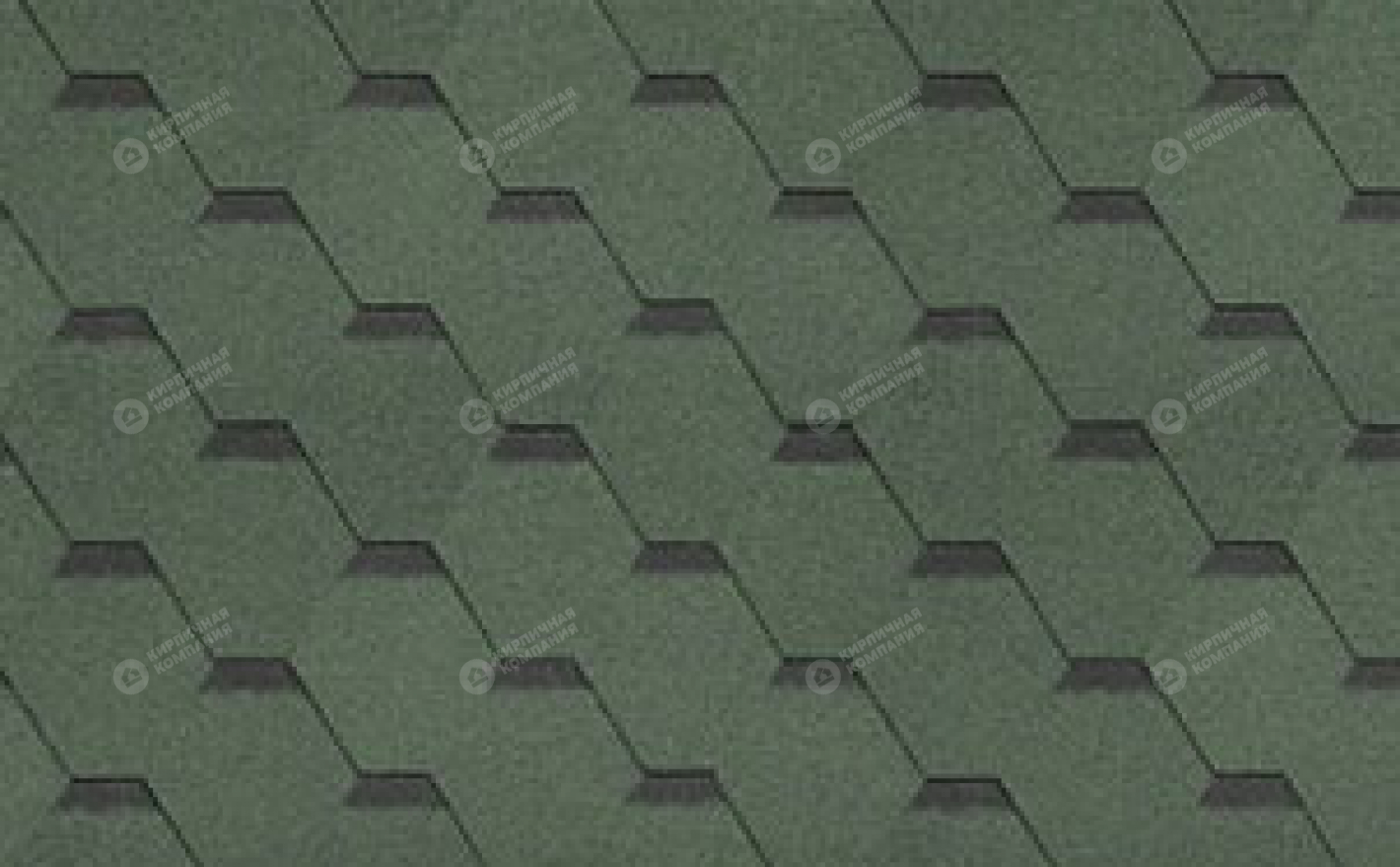 Гибкая черепица Шинглас серия Классик Соната цвет Зеленый