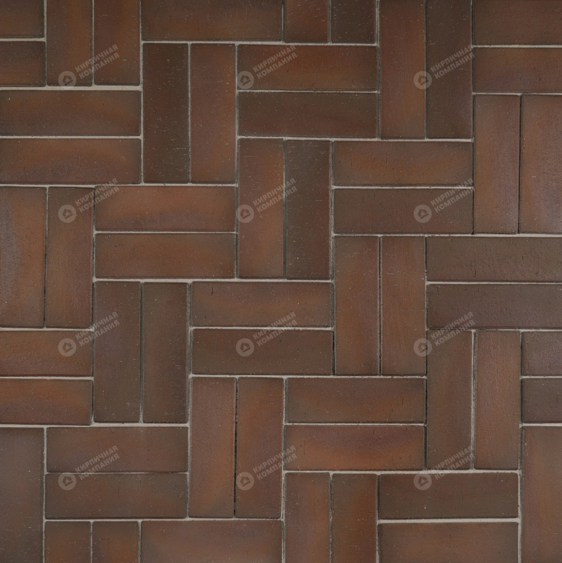 Клинкер тротуарный "Милан" бордо лонг флэш