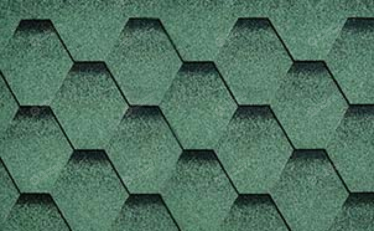 Гибкая черепица рядовая KATEPAL зелень моховая